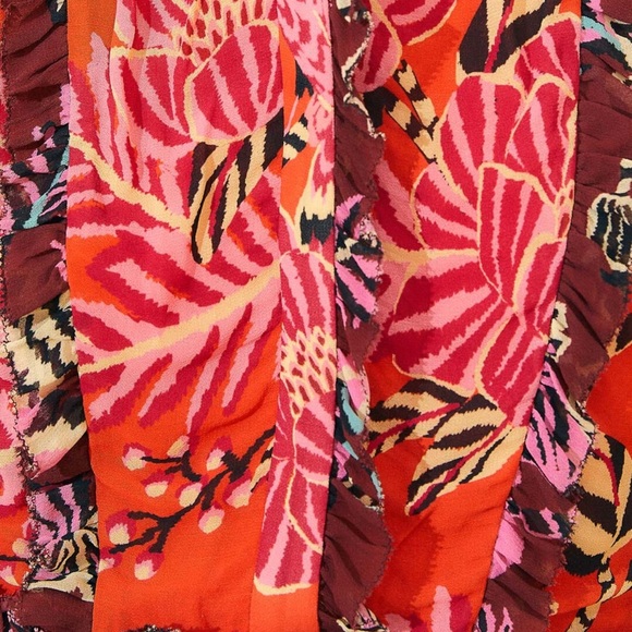 Farm Rio Mixed Floral Ruffle Mini Dress - Picture 8 of 12